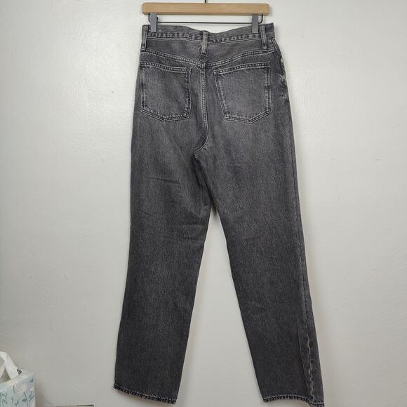 Madewell Baggy Straight Jeans Womens 26 Charcoal Cavell Wash Ripped Edition Y2K - Picture 6 of 10